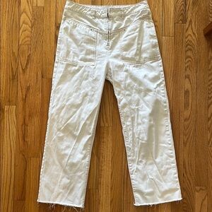 Ba&sh sz 29 white jeans raw edge zip fly great pre owned condition Pants